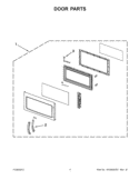 DOOR PARTS Diagram and Parts List for WMH2175XVQ4  Whirlpool Microwave