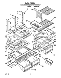 SHELF, LITERATURE AND OPTIONAL Diagram and Parts List for KTRS20MAWH01  KitchenAid Refrigerator