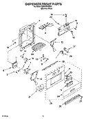 DISPENSER AND FRONT PARTS Diagram and Parts List for KSSP48QMS01  KitchenAid Refrigerator