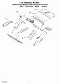 TOP VENTING PARTS, OPTIONAL PARTS Diagram and Parts List for RBD275PVS00  Whirlpool Wall Oven