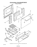 OVEN DOOR AND BROILER Diagram and Parts List for FGP215VW0  Roper Range