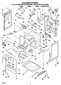 CHASSIS PARTS Diagram and Parts List for KERA205PBT3  KitchenAid Range