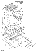 SHELF, OPTIONAL Diagram and Parts List for ST18HPXKQ00  Whirlpool Refrigerator