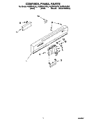 CONTROL PANEL PARTS Diagram and Parts List for KUDP01ILWH2  KitchenAid Dishwasher