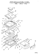 REFRIGERATOR SHELF Diagram and Parts List for KSUP22QDWH00  KitchenAid Refrigerator