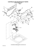 CONTROLS AND WATER INLET PARTS Diagram and Parts List for 7MWTW1711YM1  Whirlpool Washer