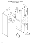REFRIGERATOR DOOR Diagram and Parts List for 3ED27DQXBW01  Whirlpool Refrigerator