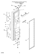 FREEZER DOOR Diagram and Parts List for 4KSRS27CHT00  KitchenAid Refrigerator