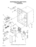 REFRIGERATOR LINER PARTS Diagram and Parts List for GI6SARXXF05  Whirlpool Refrigerator