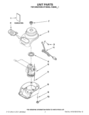 UNIT PARTS Diagram and Parts List for KSB465WH1  KitchenAid Blender