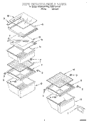 REFRIGERATOR SHELF Diagram and Parts List for RS25AQXFW02  Roper Refrigerator