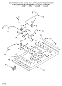 SECTION Diagram and Parts List for KGCT365GBL1  KitchenAid Cooktop
