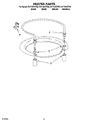 HEATER PARTS Diagram and Parts List for DU1100XTPQ9  Whirlpool Dishwasher