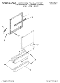 DOOR AND PANEL Diagram and Parts List for KUDS24SEAL1  KitchenAid Dishwasher