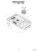 BASE PLATE PARTS Diagram and Parts List for MT4110SPB0  Whirlpool Microwave