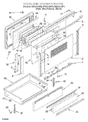 DOOR AND DRAWER Diagram and Parts List for KERC600HBT0  KitchenAid Range