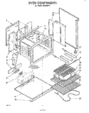 BACKGUARD Diagram and Parts List for RHE396PP  Whirlpool Range