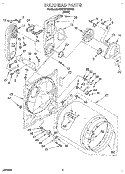 BULKHEAD Diagram and Parts List for KGYE677BWH2  KitchenAid Dryer