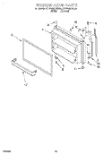 FREEZER DOOR, LIT/OPTIONAL Diagram and Parts List for KTRS19MDWH03  KitchenAid Refrigerator