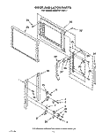 DOOR AND LATCH Diagram and Parts List for KEMI371XBL1  KitchenAid Microwave Oven Combo