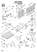 UNIT PARTS Diagram and Parts List for KRCA06XRSS00  KitchenAid Refrigerator