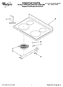 Part Location Diagram of W10245805 Whirlpool Glass Cooktop - Black