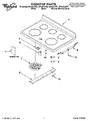 COOKTOP PARTS Diagram and Parts List for GR448LXPS1  Whirlpool Range