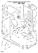 DRYER CABINET AND MOTOR Diagram and Parts List for LTE6234AW3  Whirlpool Washer Dryer Combo