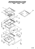 REFRIGERATOR SHELF PARTS Diagram and Parts List for ED5CHQXTB00  Whirlpool Refrigerator