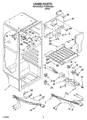 LINER PARTS Diagram and Parts List for TT16TKXKQ01  Estate Refrigerator