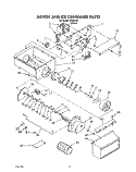 MOTOR AND ICE CONTAINER Diagram and Parts List for 3XRA700  Whirlpool Refrigerator