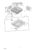 DISHRACK Diagram and Parts List for RUD5750HB0  Roper Dishwasher