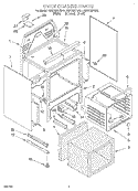 OVEN CHASSIS Diagram and Parts List for KERC507EAL1  KitchenAid Range
