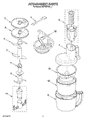 ATTACHMENT PARTS Diagram and Parts List for 5KFPM770ENK1  KitchenAid Food Processor