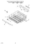 UPPER RACK AND TRACK Diagram and Parts List for KUDY24SEWH0  KitchenAid Dishwasher