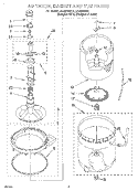 AGITATOR, BASKET AND TUB Diagram and Parts List for LSC8244EZ0  Whirlpool Washer