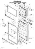 DOOR PARTS Diagram and Parts List for ER8AHKXRB03  Whirlpool Refrigerator