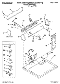 TOP AND CONSOLE PARTS Diagram and Parts List for TGDX640PQ0  Estate Dryer