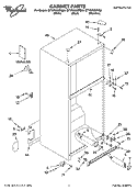 CABINET PARTS Diagram and Parts List for GT1PHWXPS00  Whirlpool Refrigerator