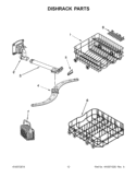 DISHRACK PARTS Diagram and Parts List for WDF550SAAW0  Whirlpool Dishwasher