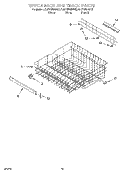 UPPER RACK AND TRACK Diagram and Parts List for KUDY25SHWH0  KitchenAid Dishwasher