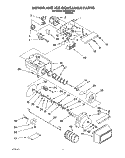 MOTOR AND ICE CONTAINER Diagram and Parts List for 3XKGN701001  Whirlpool Refrigerator