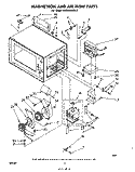MAGNETRON AND AIR FLOW Diagram and Parts List for MW3500XM0  Whirlpool Microwave