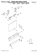 DOOR AND PANEL, LITERATURE Diagram and Parts List for KUDI01ILSS0  Whirlpool Dishwasher