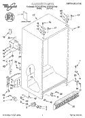 CABINET, LITERATURE Diagram and Parts List for 2VED21ZKFW00  Whirlpool Refrigerator
