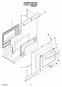 DOOR PARTS Diagram and Parts List for KDSS907SSS03  KitchenAid Range