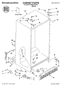 CABINET PARTS Diagram and Parts List for 4KSRS22CHT03  KitchenAid Refrigerator