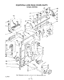CONTROLS AND REAR PANEL Diagram and Parts List for LA5300XSW0  Whirlpool Washer