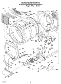 BULKHEAD PARTS Diagram and Parts List for 7MGGW9868KL1  Whirlpool Dryer