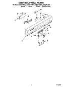 CONTROL PANEL PARTS Diagram and Parts List for KUDI01DLBL3  KitchenAid Dishwasher